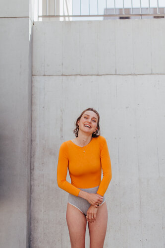 Naaipatroon bodysuit top met lange mouw